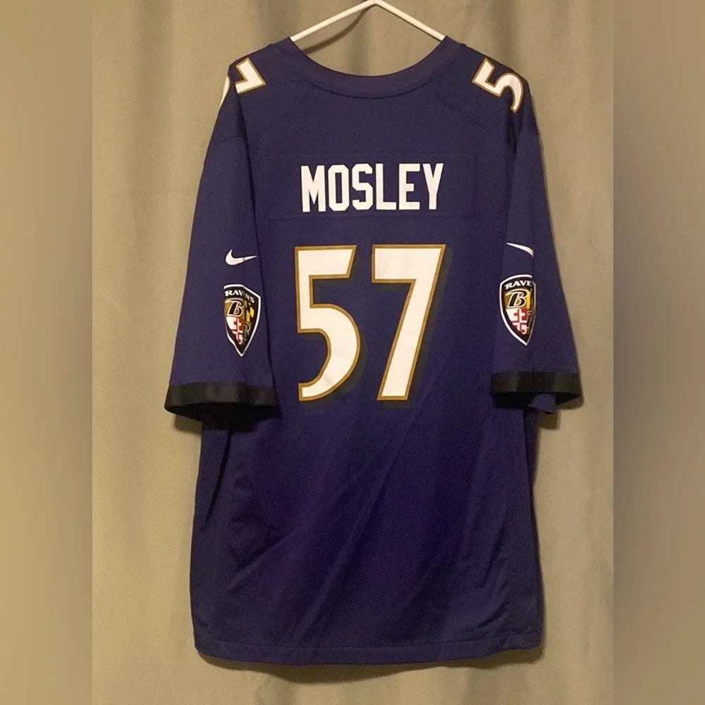 Baltimore Ravens  C J Mosley Nike On Field Purple Football Jersey 57 Mens XXL